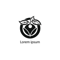 Fresh Fruit Logo Design with Leaf Icon