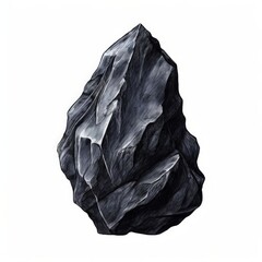 an AI Image Generator, Abstract Illustration of a Black Stone Against a Dark Background