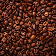 Fototapeta premium Close Up of Roasted Coffee Beans Dark 