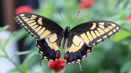 Flying monarch butterfly wings in mid motion isolated on a white background detailed textures and vibrant colors enhanced overlay cut out on isolated transparent removed background