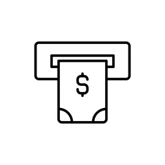 Cash withdrawal icon