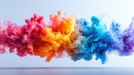 Vibrant Ink Cloud Explosion