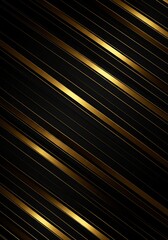 Elegant Gold Stripes on Black: A Luxurious Abstract Design