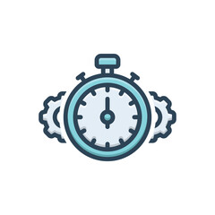 Color illustration icon for productivity