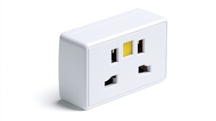 Floor USB socket isolated on white background. Generative AI