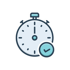 Color illustration icon for start