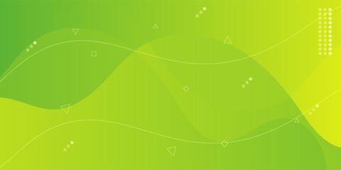 Abstract green and yellow color background. Dynamic shapes composition. Eps10 vector
