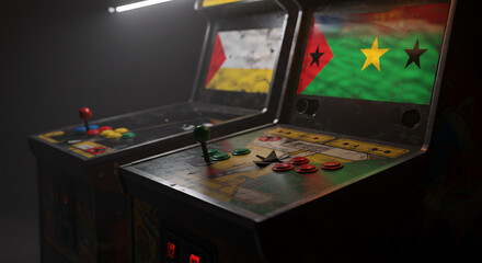 古びたアーケードゲーム機 静かに輝くボタン 懐かしい思い出