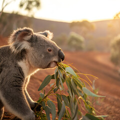 koala bear sitting on a tree