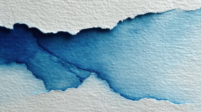 Abstract watercolor bleed through torn paper
