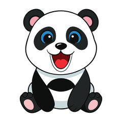 A tiny baby panda giggles with pure joy, its fluffy fur bouncing as it laughs. Its bright eyes sparkle with innocence, spreading smiles and warm fuzzy feelings everywhere!