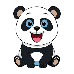 A tiny baby panda giggles with pure joy, its fluffy fur bouncing as it laughs. Its bright eyes sparkle with innocence, spreading smiles and warm fuzzy feelings everywhere! © Ripa Roy