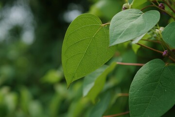 Close-up view of vibrant green leaves on a plant.