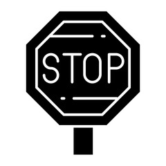  Stop Sign glyph  icon