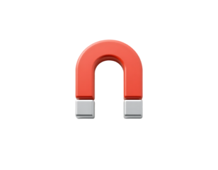 Red 3D Cartoon Horseshoe Magnet