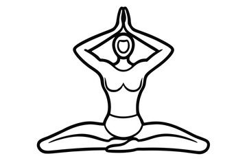 Yoga Weight Management Silhouette Vector Fitness and Wellness Illustration for Healthy Lifestyle Concepts