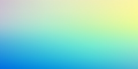 Abstract clear blue sky. Pastel rainbow. Light blue, pink and yellow color vector banner. Pastel gradient sky pattern. Blurred light fuzz colorful gradient background. Vector soft horizontal backdrop