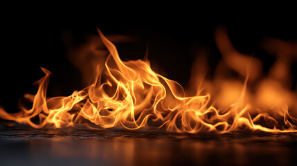Fototapeta premium A black background with a large flame on it