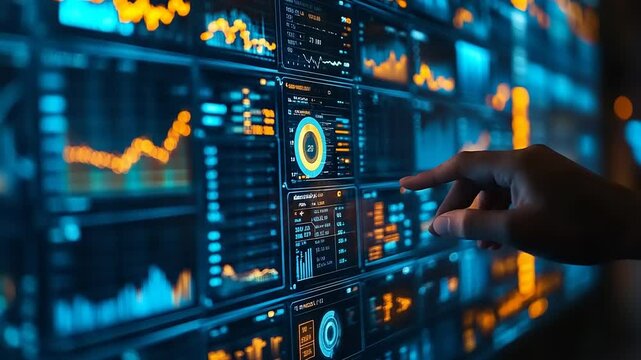 Interactive data dashboards with numerous graphs and charts
