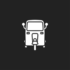 Auto rickshaw icon logo flat vector design