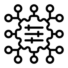 Automation gear Line Icon