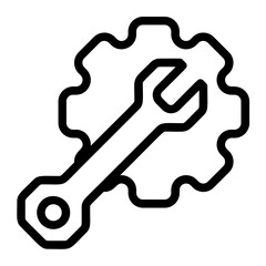 Service gear Line Icon