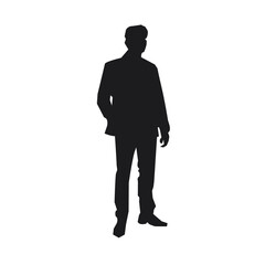 Obraz premium Bussiness man silhouette vector