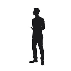 Bussiness man silhouette vector