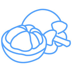 mangosteen icon blue