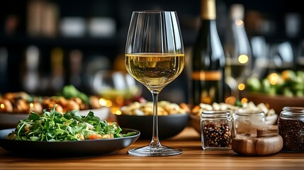White Wine with Salad and Appetizers