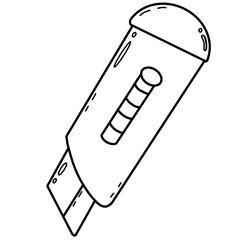 Set of cute cartoon kawaii back to school element cartoon illustration