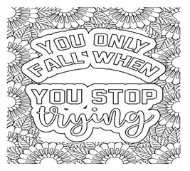 Motivational Quotes Coloring Pages For Adutls