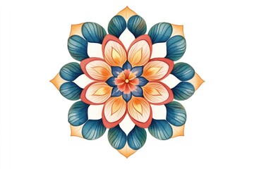 Vibrant mandala flower design