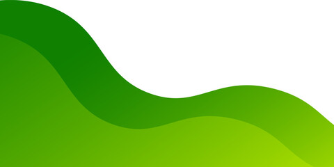 Green gradient wave background with smooth curves and flowing abstract design, suitable for eco or nature themes.