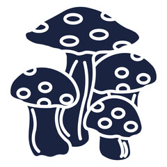 mushroom icon blue