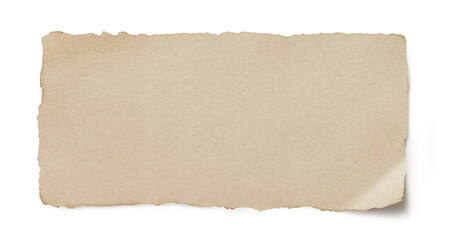 Piece of yellow torn edges paper ripped isolated on transparency background. Yellow ripped paper...