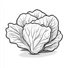 Detailed image of a fresh leafy cabbage plant vegetable