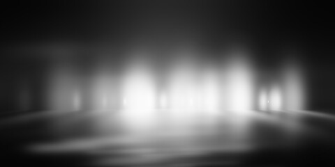 perspective floor backdrop black room studio with gray gradient spotlight backdrop background for display your product or artwork 