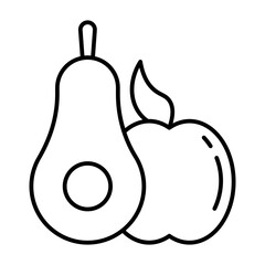 Fruit line icon