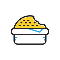 Multi color icon for bite