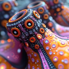 Obraz premium Ornate, detailed, vibrant alien structure