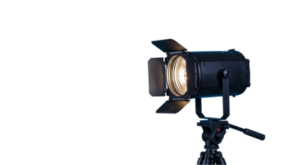Powerful Studio Spotlight: Professional Lighting Equipment on transparent background