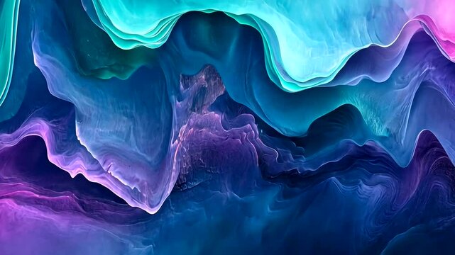 Abstract watercolor design with layered colors.