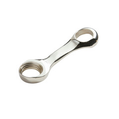 Polished Chrome Double-Ended Wrench Tool Close-up