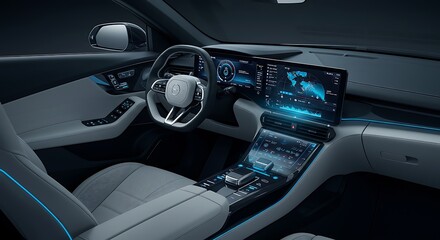 Luxury Electric SUV Interior Modern Design and Technology