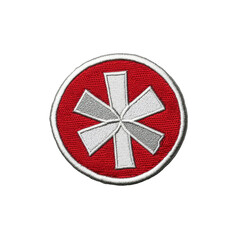 Red and White Star of Life Medical Patch