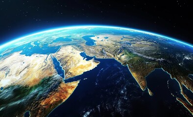 Fototapeta premium Captivating space imagery featuring our planet's layout.
