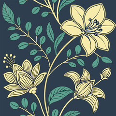 create a seamless vector pattern with opulent flor 1.eps