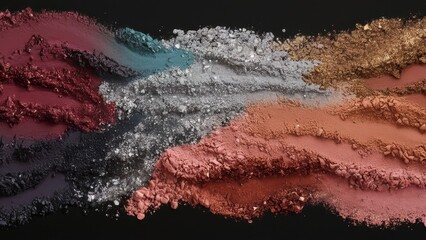 makeup multicolor powder spread background Pigment Splash cosmetic burst