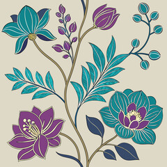 create a seamless vector pattern with opulent flor.eps